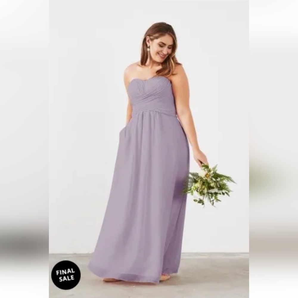 $149 NWT Weddington Way Charlotte Bridesmaid Dress Dusty Lilac sz 14